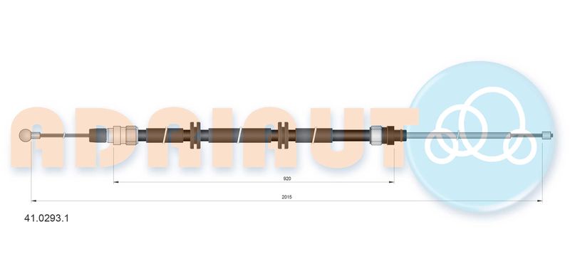 Тросовий привод, стоянкове гальмо, RENAULT KANGOO, Adriauto 41.0293.1