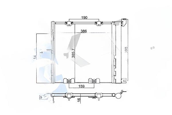 Конденсатор, система кондиціонування повітря, Kale Oto Radyatör 393600
