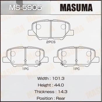 Комплект гальмівних колодок, Masuma MS5905