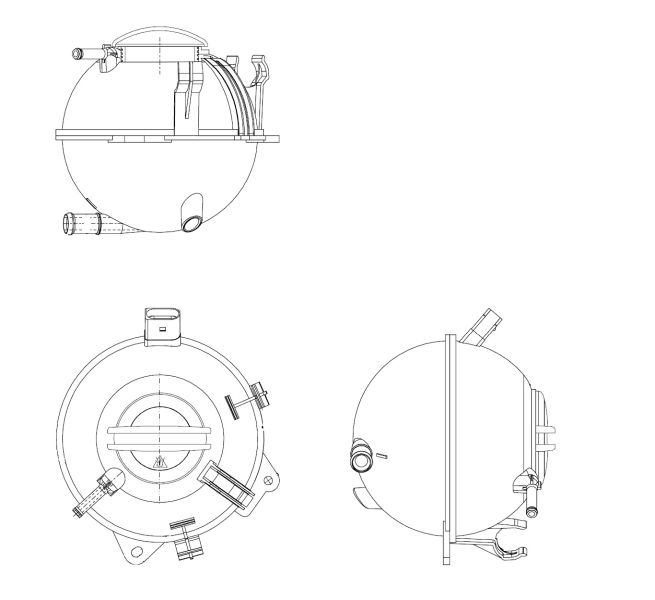 Розширювальний бачок, охолоджувальна рідина, VW Caddy/Golf/Passat/Skoda Octavia/Rapid 04-, Nrf 454082