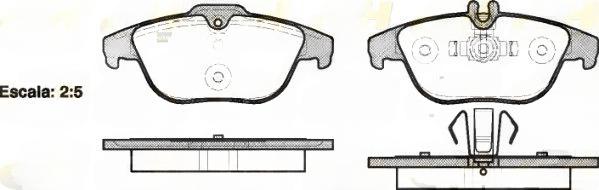 Комплект гальмівних накладок, дискове гальмо, Roadhouse 21305.00