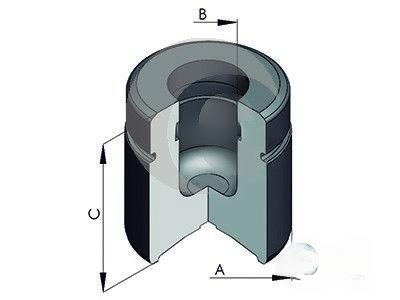 Поршень, гальмівний супорт, Ert 150982-C