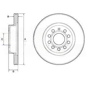Гальмівний диск, Delphi BG3832C