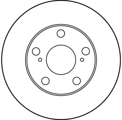 Гальмівний диск, з вентиляцією, 255мм, кількість отворів 5, TOYOTA CAMRY/PICNIC 91- перед.вент., Trw DF1430