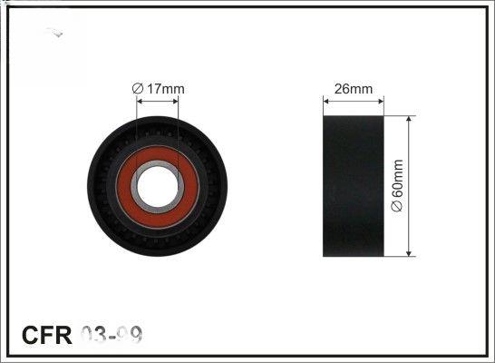 Натяжний ролик, поліклиновий ремінь, Caffaro 03-99