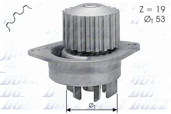 Водяний насос, кільк. зубц. 19, Dolz C113