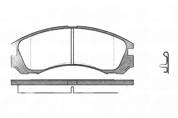 Комплект гальмівних накладок, дискове гальмо, Roadhouse 2354.22