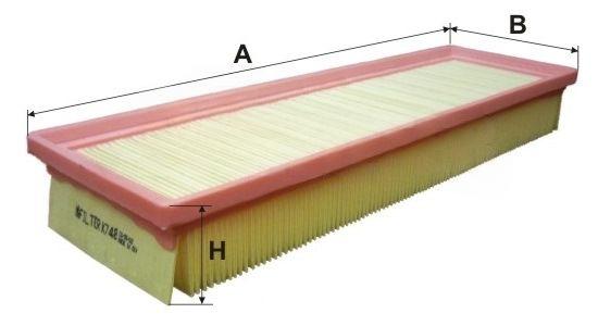 Повітряний фільтр, фільтрувальний елемент, CITROEN BERLINGO 1.4 16V, C2/C3 1.1/1.4 16V, Mfilter K748