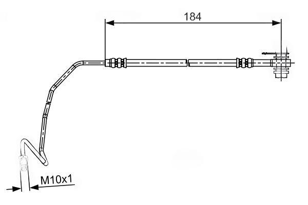 Гальмівний шланг, Bosch 1987481534