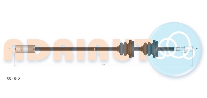 Трос привода спідометра, VW Passat/Santana 4 cyl. 8, Adriauto 55.1512