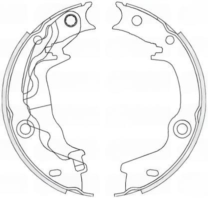 Комплект гальмівних колодок, стоянкове гальмо, задня вісь, KIA RIO, HYUNDAI ACCENT III (MC) задн., Remsa 4676.00
