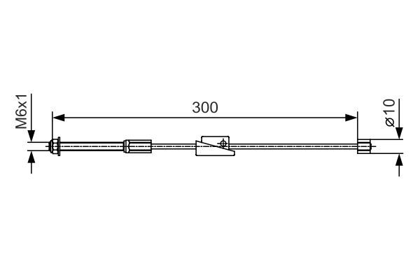 Тросовий привод, стоянкове гальмо, FORD FIESTA/FUSION 03-, Bosch 1987482132