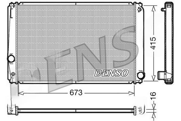 Радіатор, система охолодження двигуна, Denso DRM50051