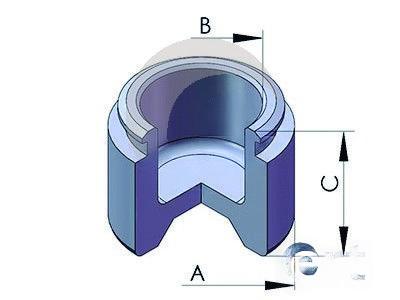 Поршень, гальмівний супорт, Ert 151233-C