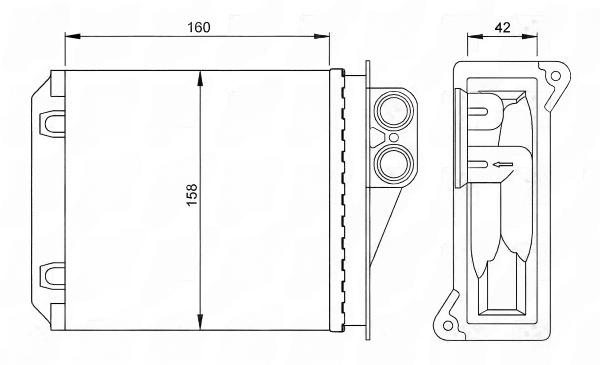 Теплообмінник, система опалення салону, Nrf 54236