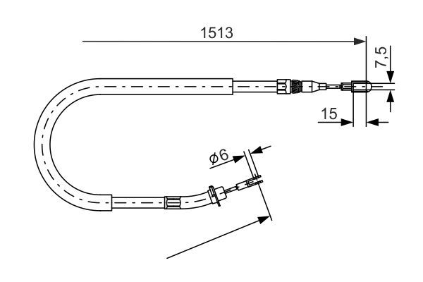 Тросовий привод, стоянкове гальмо, Mercedes Sprinter, Volkswagen LT, Bosch 1987477852