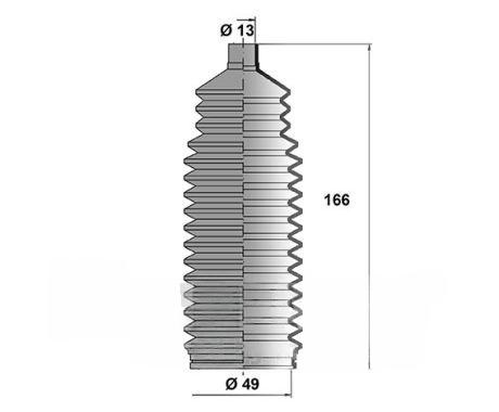 Комплект гофрованих кожухів, механізм рульового керування, Nipparts J2840900