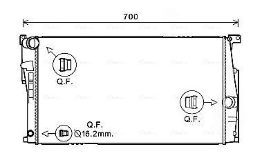 Радіатор, система охолодження двигуна, Ava BW2453