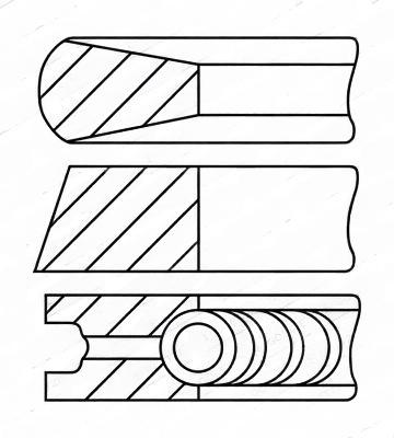 Комплект поршневих кілець, Goetze 08-431900-10
