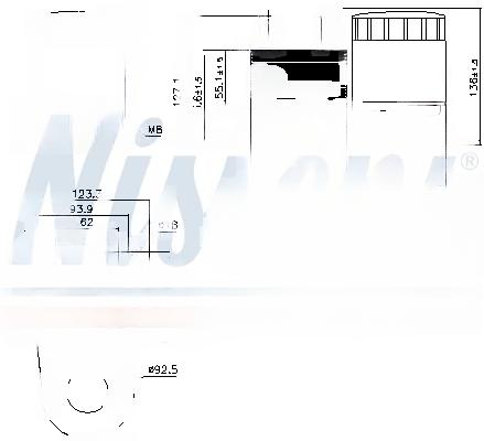 Охолоджувач оливи, моторна олива, FORD TRANSIT CONNECT (TC7) (02-) 1.8 TDCi, Nissens 90696