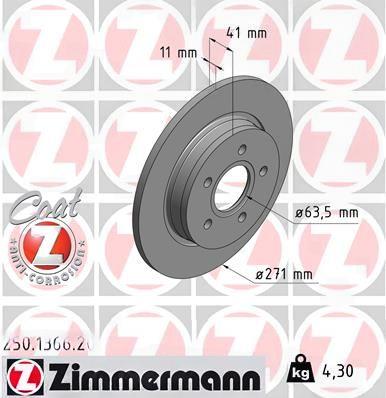 Гальмівний диск, Zimmermann 250.1366.20