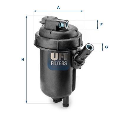 Фільтр палива, фільтрувальний елемент, OPEL ASTRA H, ZAFIRA B 1.9 CDTI 05-10 (OE), Ufi 55.152.00