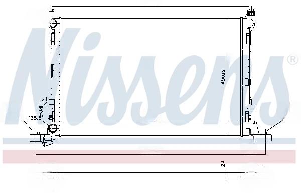 Радіатор, система охолодження двигуна, Nissens 630803