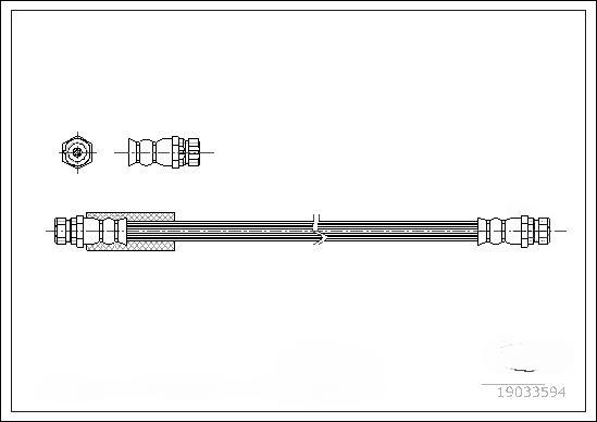 Гальмівний шланг, Corteco 19033594