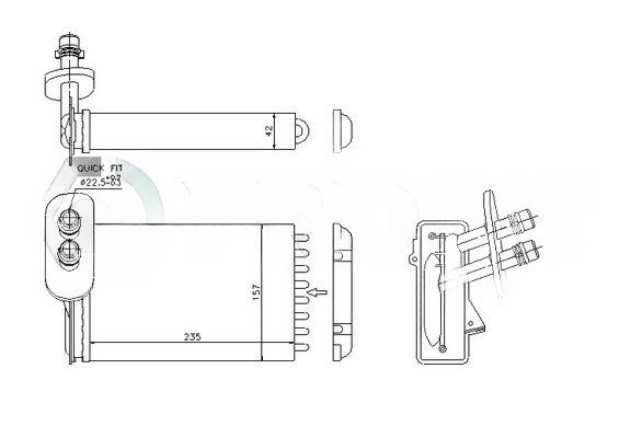 Теплообмінник, система опалення салону, Profit 9523N1