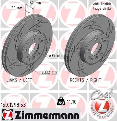 Гальмівний диск, Zimmermann 150.1298.53