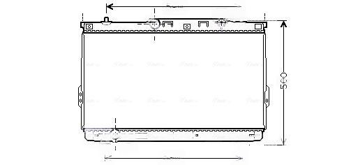 Радіатор, система охолодження двигуна, Ava HYA2109