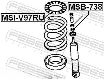 Розпірна трубка, амортизатор, Febest MSB-738