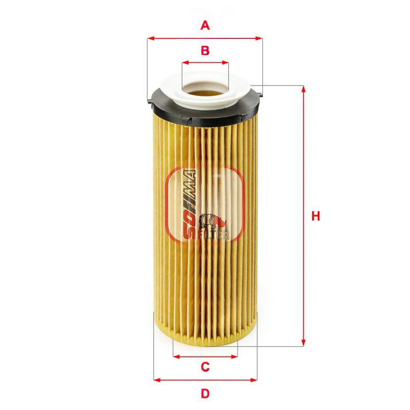 Оливний фільтр, фільтрувальний елемент, BMW 3 (E90/E91/E92/E93)/5 (F10/F11) (F07)/7 (F01/F02/F03/F04)/X5, Sofima S5096PE