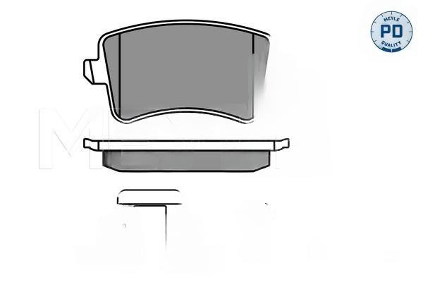Комплект гальмівних накладок, дискове гальмо, Meyle 02524606171PD