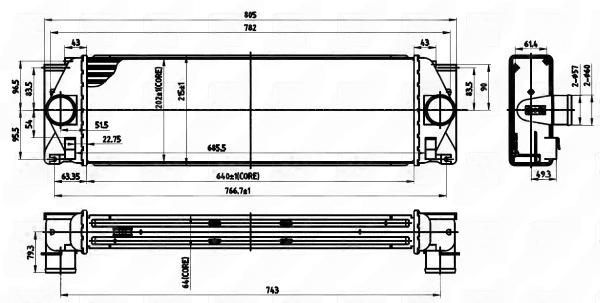 Охолоджувач наддувального повітря, Sprinter 906 2006- /VW Crafter 2.5 TDI 2006-, Nrf 30310