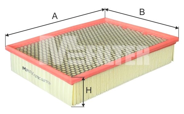 Повітряний фільтр, Mfilter K378C