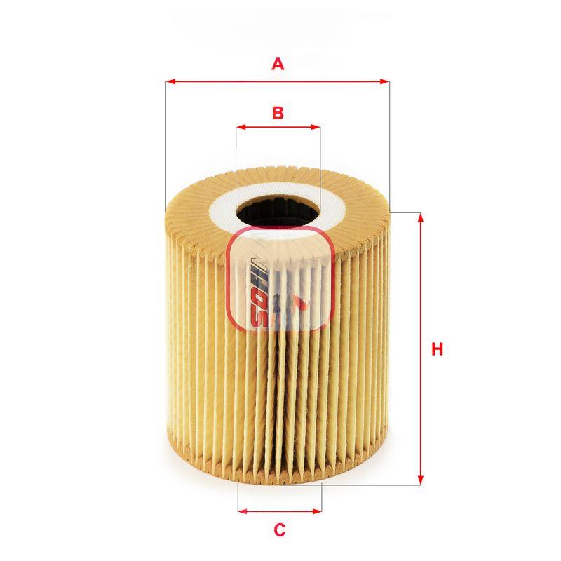 Оливний фільтр, фільтрувальний елемент, Volvo XC90/S60/S70/S80 2.0-2.5T 97-14, Sofima S5018PE