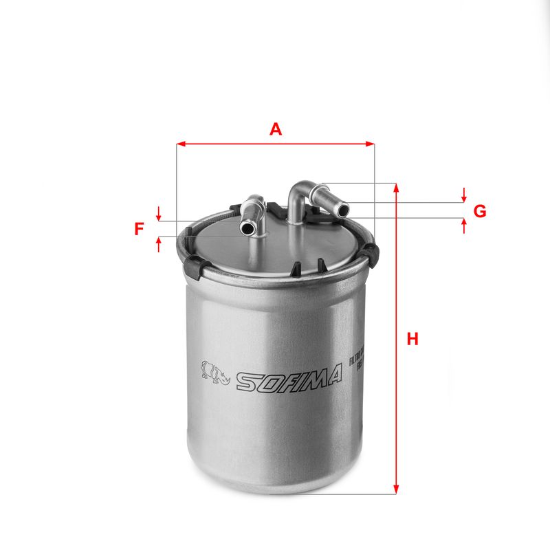 Фільтр палива, фільтрувальний елемент, Skoda Fabia/Rapid/Roomster/VW Fox/Polo 1.2-1.4 TDI 09- (OE line, Sofima S4016NR