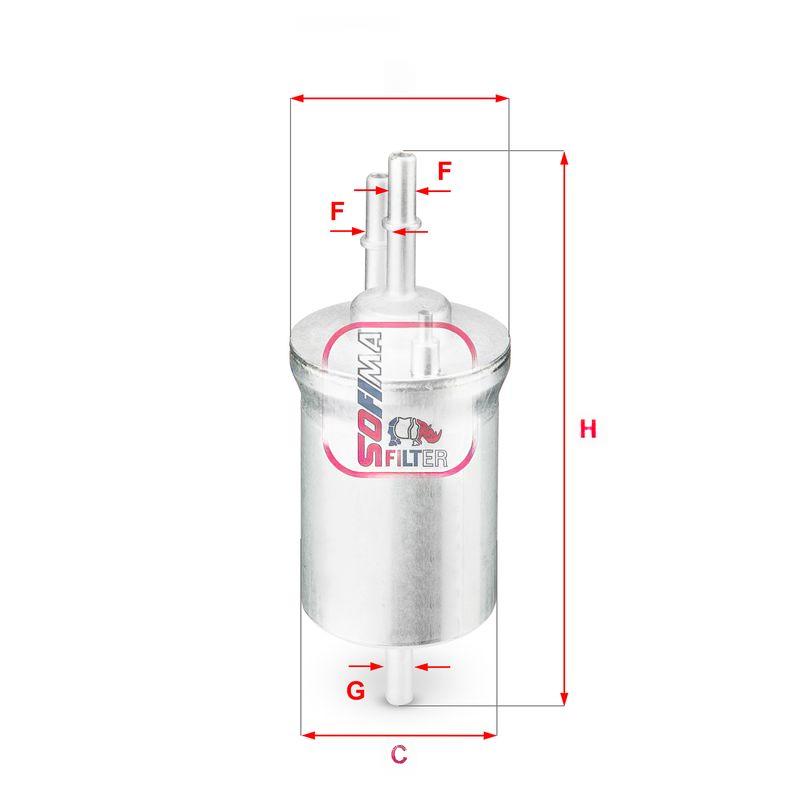 Фільтр палива, фільтрувальний елемент, VW Caddy 1.2-2.0TSI 10-/Skoda Octavia 04-13/Seat Ibiza 1.0-1.8 TSI 09- (OE line), Sofima S1840B