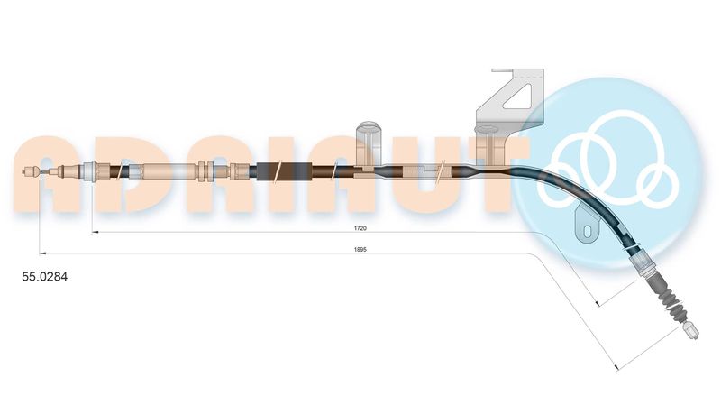 Тросовий привод, стоянкове гальмо, Adriauto 55.0284