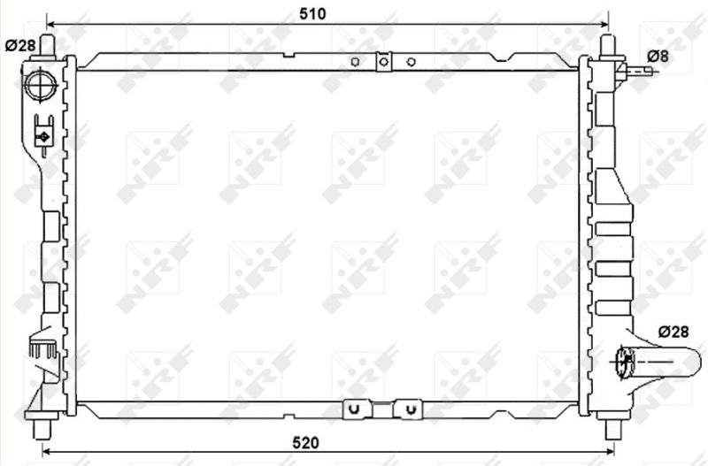 Радіатор, система охолодження двигуна, Nrf 53068A