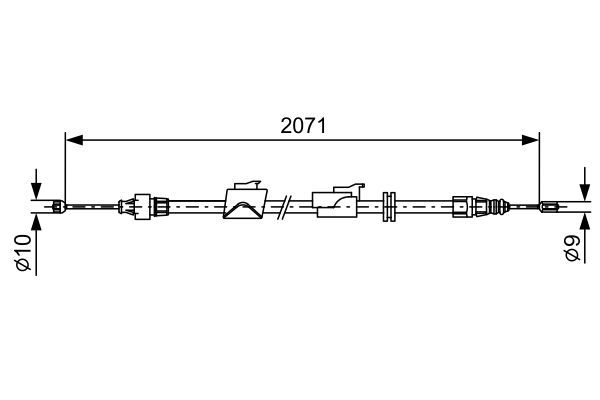 Тросовий привод, стоянкове гальмо, FORD Galaxy/Mondeo/S-Max ''R ''1,6-2,5 "06-14, Bosch 1987482242