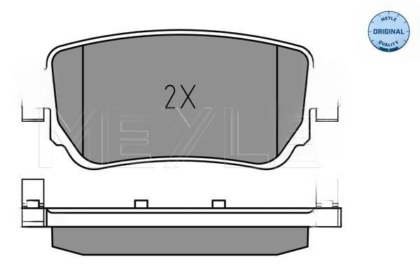 Комплект гальмівних накладок, дискове гальмо, Meyle 0252596515