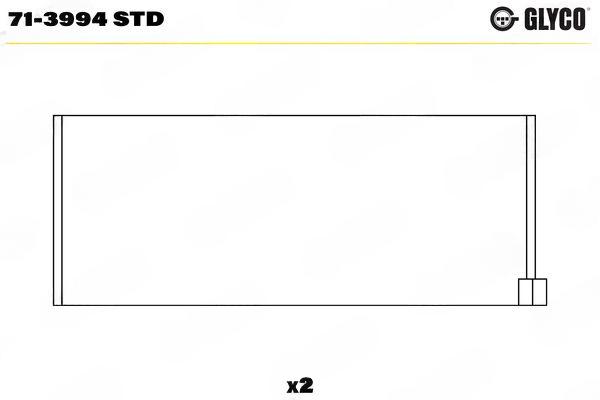 Підшипник шатуна, Glyco 71-3994STD