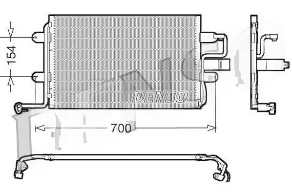 Конденсатор, система кондиціонування повітря, AUDI/SEAT/SUBARU/VW A3/Leon/Legacy/Bora 1,2-3,6 94>>, Denso DCN32017