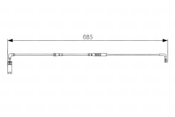 Конт. попер. сигналу, знос гальм. накл., BMW 5 6 01-10, Bosch 1987473003