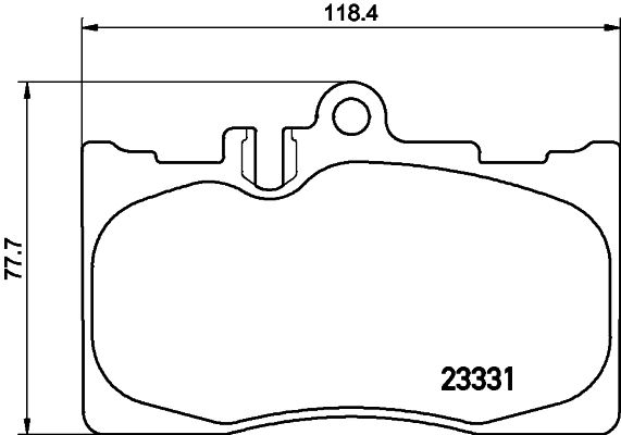 Комплект гальмівних накладок, дискове гальмо, Hella 8DB355009-861