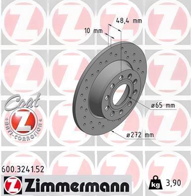 Гальмівний диск, Zimmermann 600.3241.52