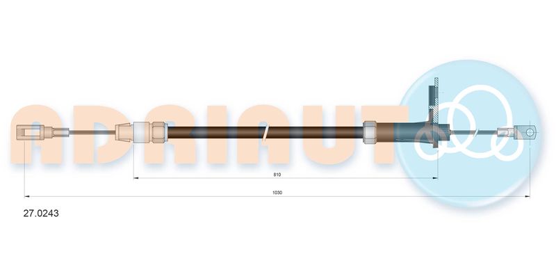 Тросовий привод, стоянкове гальмо, MERCEDES E CLASS, Adriauto 27.0243