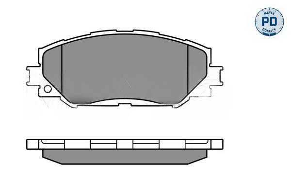 Комплект гальмівних накладок, дискове гальмо, Meyle 0252433617PD